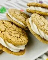 Gingerbread Sugar Cookies with Eggnog Frosting