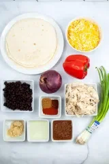 Shredded Chicken Quesadilla