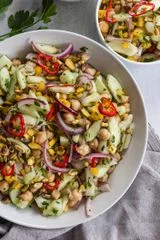 Cucumber and Chickpea Salad