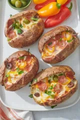 Pizza Stuffed Potatoes