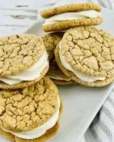Gingerbread Sugar Cookies with Eggnog Frosting