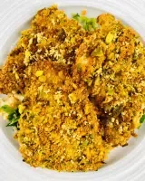 Air Fryer Halibut with Pistachio Crust