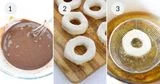 Chocolate Glazed Biscuit Donuts