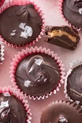 Chocolate Peanut Butter Cups with Sea Salt
