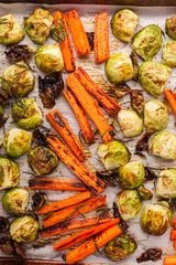 Roasted Brussels Sprouts and Carrots