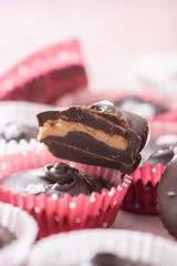 Chocolate Peanut Butter Cups with Sea Salt