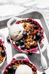 Individual Blueberry and Apple Crumble
