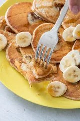 Whole Wheat Cinnamon Banana Pancakes