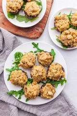 White Bean Stuffed Mushrooms Recipe