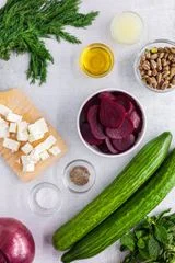 Beets and Cucumber Salad with White Beans