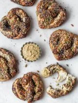 Seedy Soft Pretzels + Blue Cheese Mustard