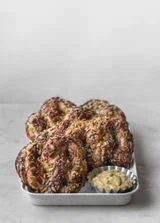 Seedy Soft Pretzels + Blue Cheese Mustard