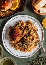 Creamy Tuscan Chicken And Orzo Skillet