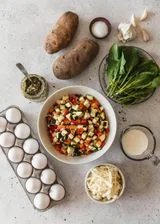 Roasted Veggie Breakfast Casserole With Pesto