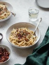 Cacio E Pepe With Fried Shallots