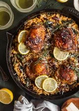 Creamy Tuscan Chicken And Orzo Skillet