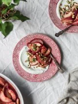 Baked Peaches With Honey & Ginger