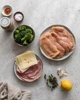 Sheet Pan Chicken Cordon Bleu With Dijon Sauce