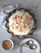 Coconut Cream Pie With Macadamia Nut Caramel