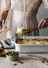 White Lasagna With Pesto & Pancetta