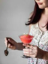 Strawberry Aperol Spritz Granita