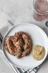 Seedy Soft Pretzels + Blue Cheese Mustard