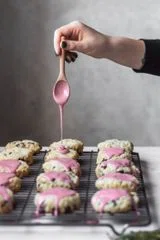 Chocolate Chip Scones + Blood Orange Glaze