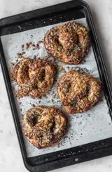 Seedy Soft Pretzels + Blue Cheese Mustard