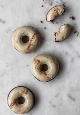 Chocolate Donuts With Masala Chai Glaze