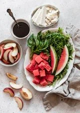Watermelon Salad With Feta & Nectarines