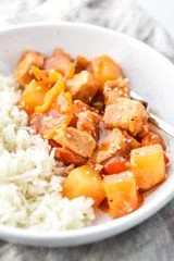 Instant Pot Sweet Ginger BBQ Chicken Meal Prep
