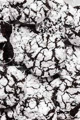 Chocolate Peppermint Crinkle Cookies