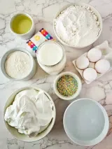 Rainbow Pudding Poke Cake