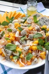 Tropical Fruit Salad with Sweet Umami Dressing