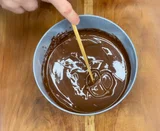 Chocolate-Covered Pretzels with Peanut Butter Drizzle