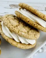 Gingerbread Sugar Cookies with Eggnog Frosting