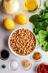 Chickpea and Spinach Stew with Turkey Meatballs