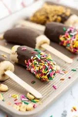 Frozen Bananas in Chocolate