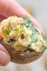 Spinach and Boursin Cheese Stuffed Mushrooms