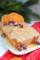 Easy Cranberry Orange Loaf Cake with Orange Glaze