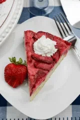 Upside Down Strawberry Vanilla Cake