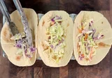 High Protein Bang Bang Shrimp Tacos