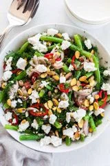Green Bean Salad with Fresno Chili, Herbs & Goat Cheese