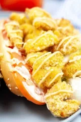 Air Fryer Shrimp Po Boy Sandwich
