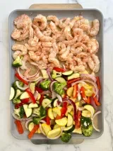 One Sheet Pan Shrimp and Vegetable Dinner