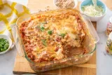 Baked Farro with Lentils, Tomato and Mozzarella