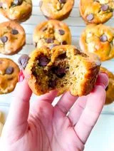 Flourless Banana Chocolate Chip Muffins