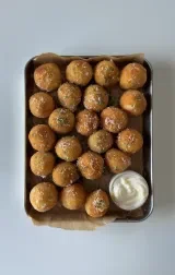 Cheese Stuffed Garlic Parm Potato Balls