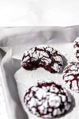 Red Velvet Crinkle Cookies
