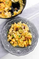 Cast Iron Skillet Breakfast Potatoes and Cheese